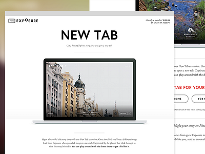 New Tab Landing Page