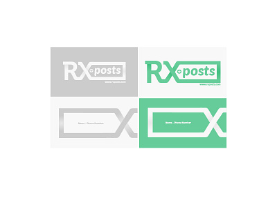 Rx Posts logo + business card design branding business card design flat design graphic design logo