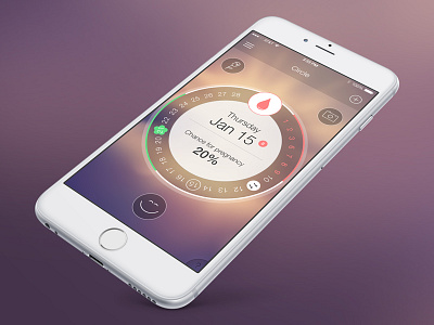 Period calendar calendar circle fertility interface ios iphone mobile periods ui women
