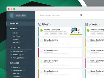 PIM application concept app application bookmarks concept pim tool web