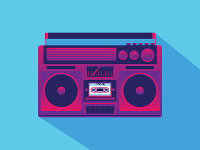 1984 Boombox 1984 boombox gradient illustration music stereo vector vice