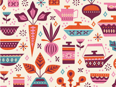 Root Veggie Pattern illustration pattern surface design