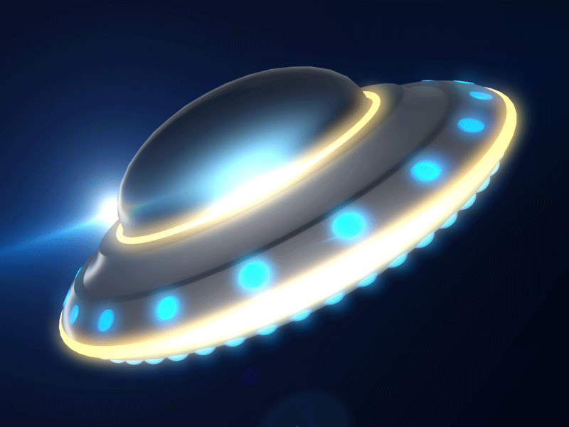 Little UFO v1 animation element 3d ufo