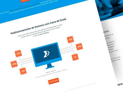 Infolink domain's landing page blue bootstrap domain flat host illustration landing landing page server ui ux web