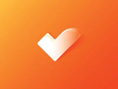 Checklist done check checklist colour done fire gradient orange tick