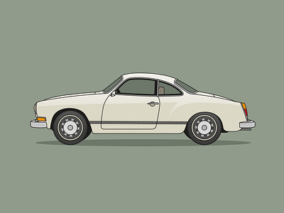 Karmann Ghia car classic illustration karmann ghia negativebear volkswagen vw