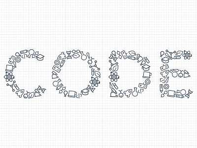 Code code geek illustration lettering letters