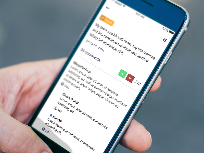 Brief app comments app comments reddit sketch ui ux