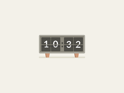 Retro Clock clock flat illustration retro simple time wood