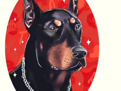 Dobi art black white design digital illustration logo mural sugar coated