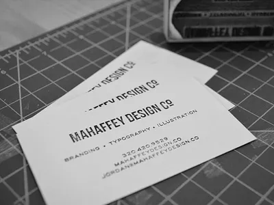 Mahaffey Design Co. Business Cards branding business cards card design illustration stamp typography