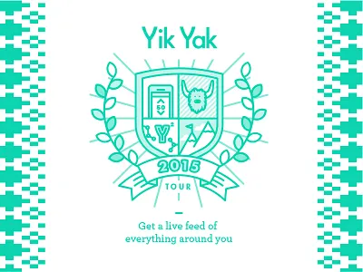 Yik Yak tour design badge banner crest flat pattern seal vector yik yak