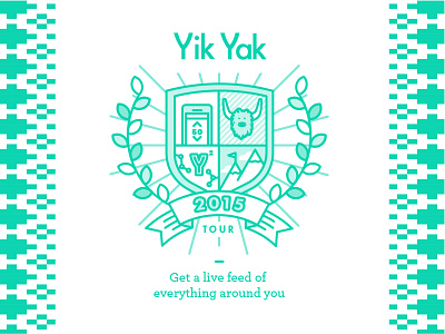 Yik Yak tour design badge banner crest flat pattern seal vector yik yak