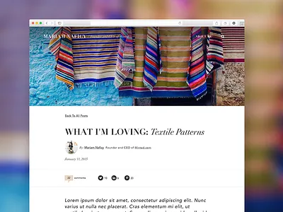Blog Article Page blog design full bleed ui web website