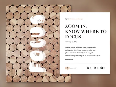 Card UI blog brush stroke card card design craft design feed handmade typography ui web website