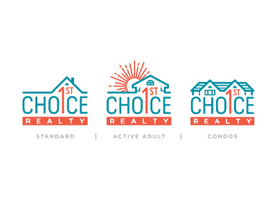 Variations on primary identity brand condo house identity logo realty retirement variation