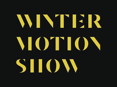 winter moshow type lettering stencil