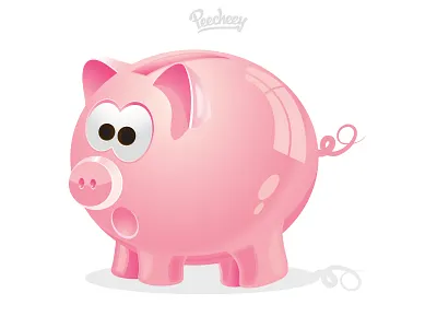 Piggy Bank Icon adobe bank free illustrator piggy saving vector