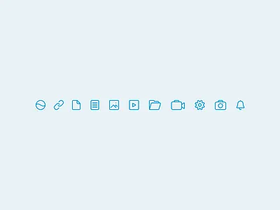 Icons 2.0 camera document file folder icons link note notifications screenshot settings video