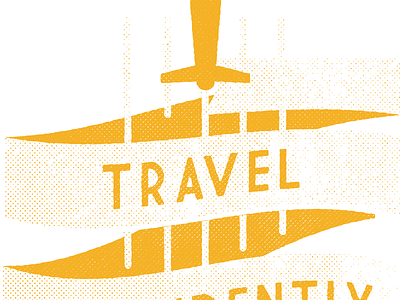 Travel Shirt banner halftone illustration plane shirt subtle texture travel vector