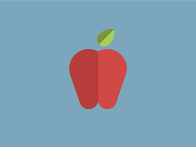 You're an apple, man. apple education flat food fruit illustration knowledge learning red school vector yum