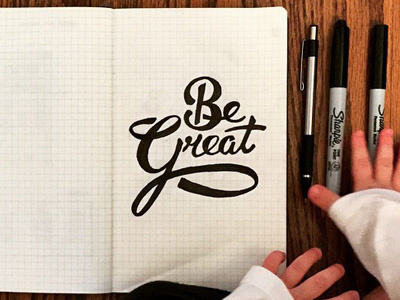 Be Great handscript ink kids sharpies