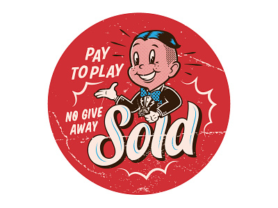 A self promo sticker money pay richie rich sold sticker