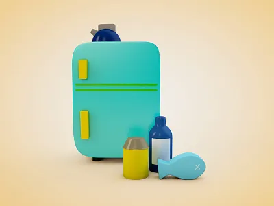 Super Junk Kitchen 3d c4d kitchen modeling texture