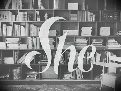 She black brush grunge handlettering lettering rough sketch smooth texture