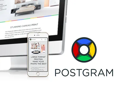 Postgram - Logo Design Proposal branding print material design photo printing print shop logo print shop website