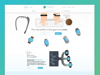 Strap Website Update analytics animation developers responsive software strap wearable website