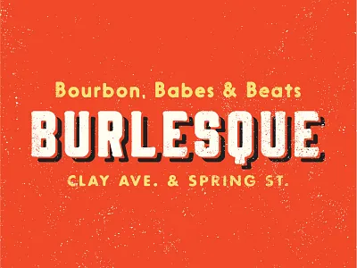 B B B B burlesque design painted poster retro sign texture vintage