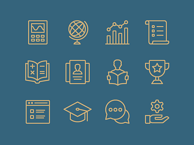 School District Iconography consistent custom icon set iconography icons line