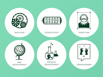 We Are Wizards Icons abracadabra back end coding front end icons product development steampunk tech web development