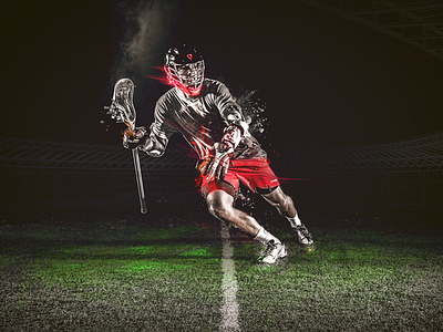 Maverik Lacrosse – Key Art branding campaign color design explosion illustration lacrosse maverik photoshop sports