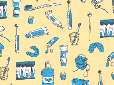 dental repeat illustration pen