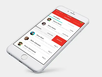 Fidler app messaging app contacts conversations delete design digital functionality messages mobile remove ui ux