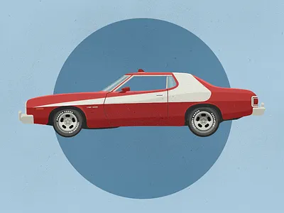 The Striped Tomato 70s car film ford gran torino hutch show starsky stripe striped tomato tv