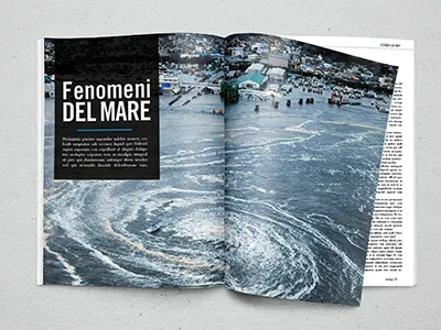 Magazine Design article blue design editorial graphic graphicdesign layout magazine newspaper pages sea typography