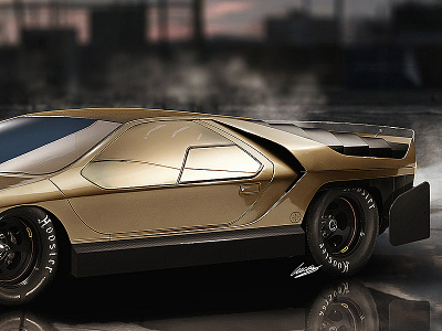 Bertone Alfa Romeo Carabo alfa bertone carabo concept gold photoshop romeo