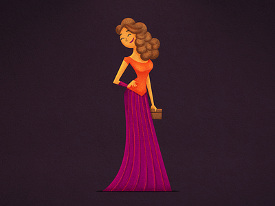 Red Carpet character girl illustration lady