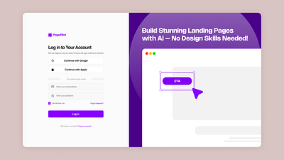 PagePilot - Login Page branding dashboard design design inspiration figma login mobile app onboarding saas software ui ux