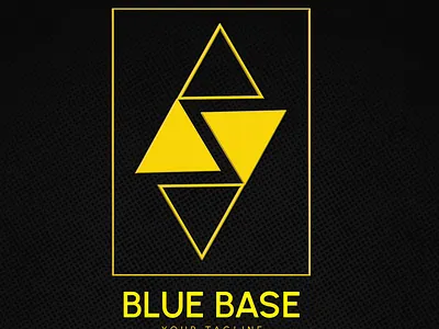 Blue Base Logo branding gradient logo graphic design logo logo design logos new logos photoshop yellow logo