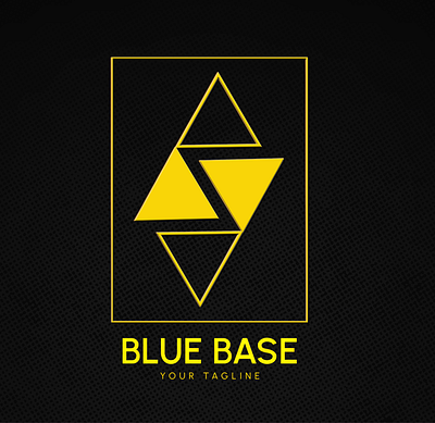 Blue Base Logo branding gradient logo graphic design logo logo design logos new logos photoshop yellow logo