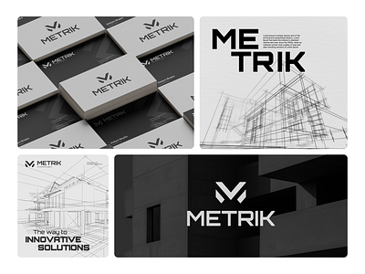 METRIK | Architectural agency architecture blackwhite buildings business card identity logo