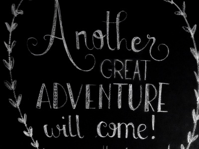 NewAdventure chalk handlettering lettering script