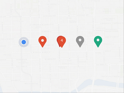 Map Markers - 1st Pass cluster illustrator ios location map marker mobile ui ux