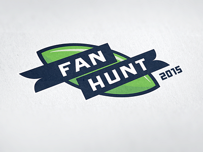 Fan Hunt 2015 logo - Alternate 12 12th man badge flag football ribbons seahawks seal seattle space needle sports