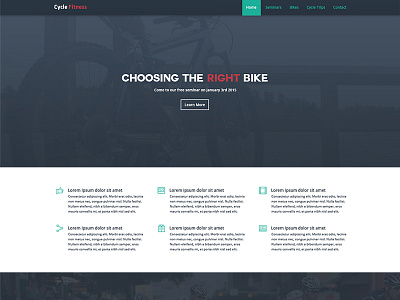 Cycle Fitness Website bootstrap coding live web site website design