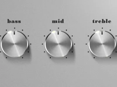 Brushed Metal Knobs buttons gui knobs metal modern shiny sliders ui